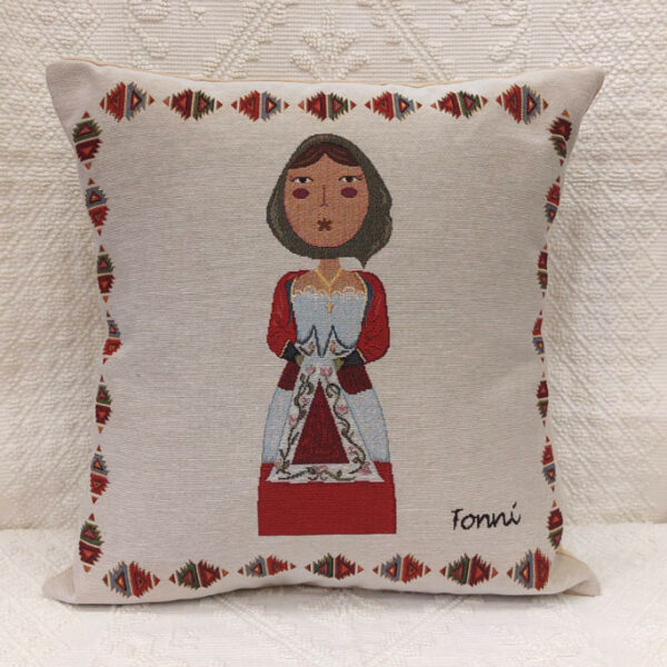 Federa cuscino con costume femminile fonni