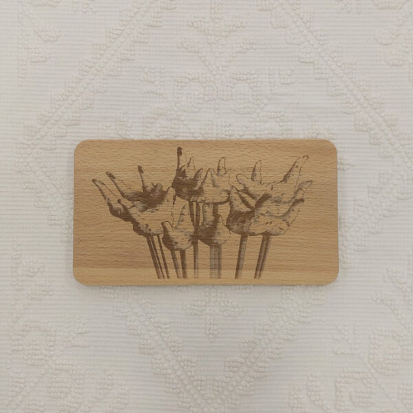 Tagliere in legno inciso a laser Puggioneddos 22,5 ×12,5 cm