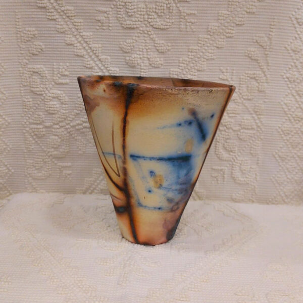Vaso ceramica pit fire lucebuio oristano 19 altezza 17 diametro